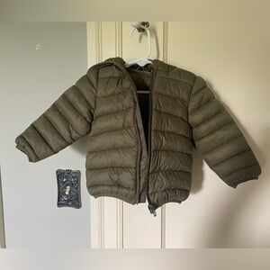 Kids Olive Puffer Jacket